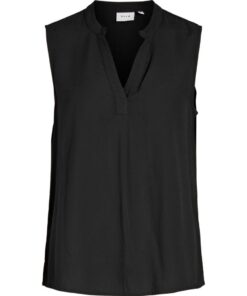 Virosa V-Neck Top Black