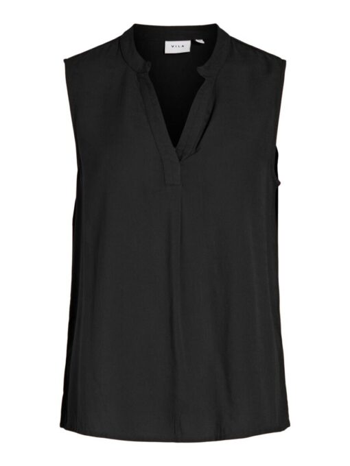 Virosa V-Neck Top Black