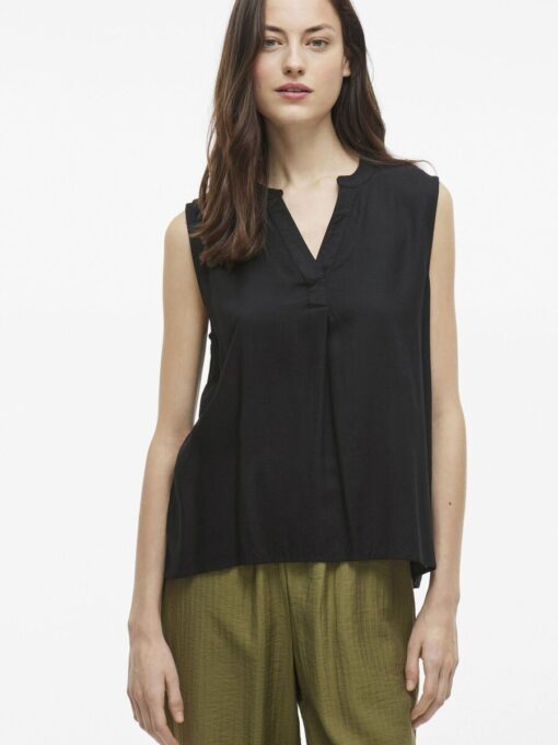 Virosa V-Neck Top Black