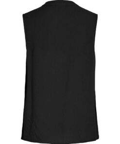 Virosa V-Neck Top Black