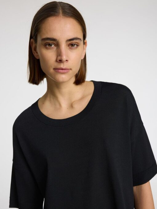 Slfwille Knit O-Neck Top Black