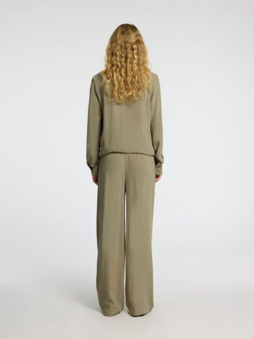 Slfviva-Gulia Long Linen Pants Vetiver