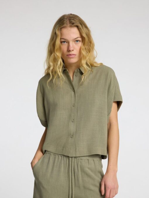 Slfviva Cropped Sun Shirt Vetiver