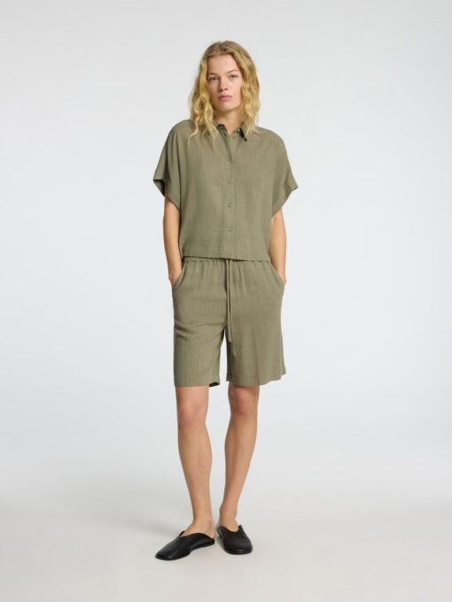 Slfviva Cropped Sun Shirt Vetiver