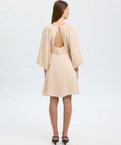 Slflaurina 3/4 Open Back Dress Sandshell