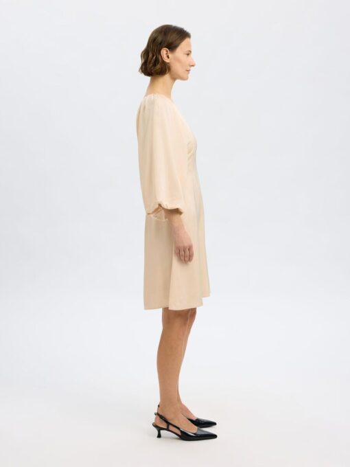 Slflaurina 3/4 Open Back Dress Sandshell