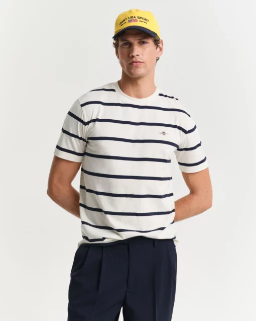 Gant Striped T-shirt Cream