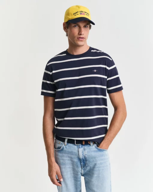 Gant Striped T-shirt Evening Blue