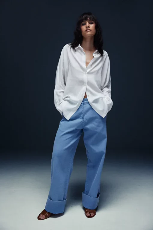Aveny Amber Tencel Shirt Almost White