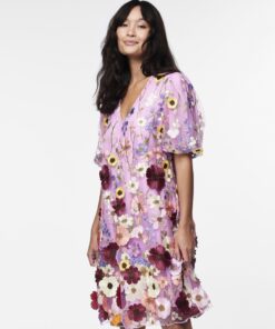 Y.A.S Yasflowering Dress Pink Lavender