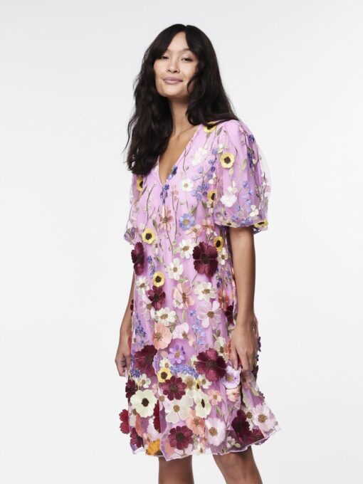 Y.A.S Yasflowering Dress Pink Lavender