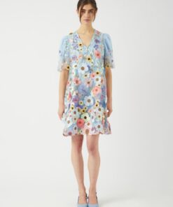 Y.A.S Yasflowering Dress Halogen Blue