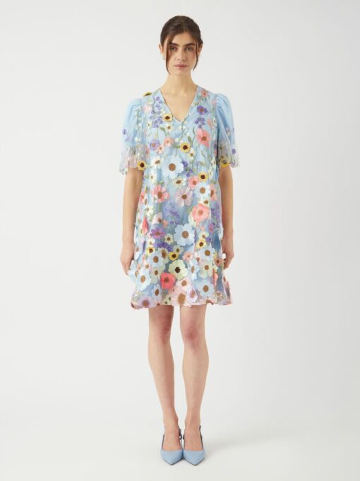 Y.A.S Yasflowering Dress Halogen Blue