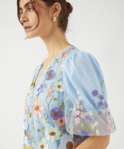 Y.A.S Yasflowering Dress Halogen Blue