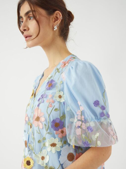 Y.A.S Yasflowering Dress Halogen Blue
