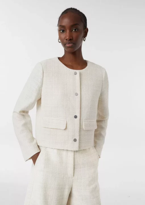 Comma, Bouckle Jacket White