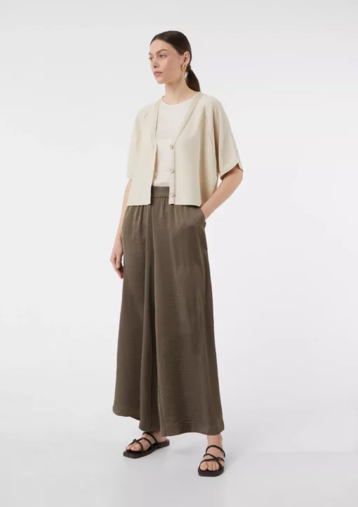 Comma, Short Sleeve Cardigan Beige