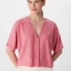 Comma, Short Sleeve Cardigan Pink