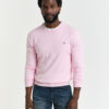 Gant Classic Cotton C-Neck Light Pink Melange