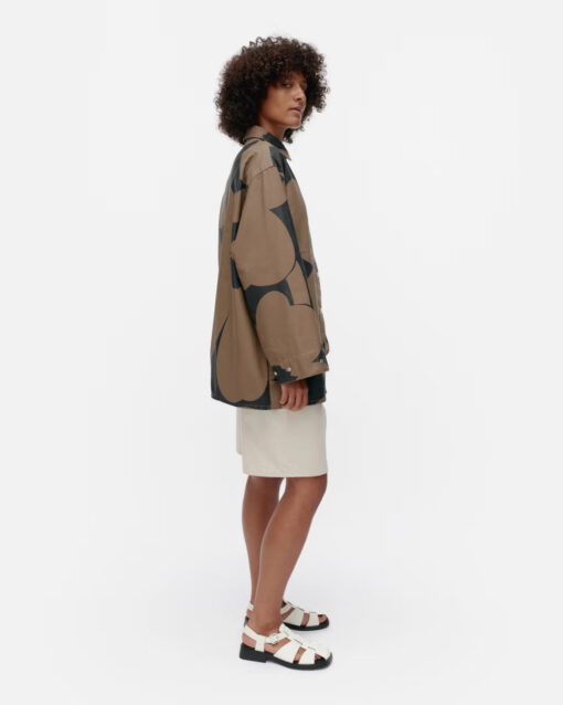 Marimekko Abstraktio Unikko Shirt Black, Light Brown