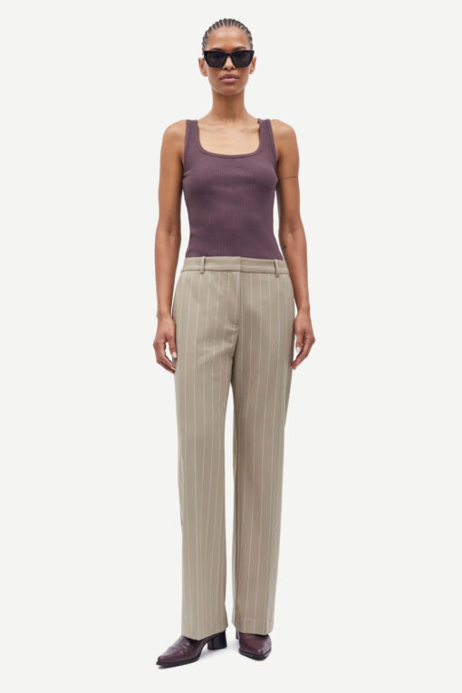 Samsøe Samsøe Salara Trousers Greige Stripe