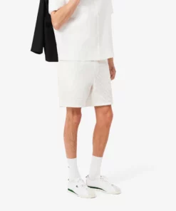 Lacoste Lightweight Textured Shorts White