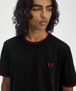 Fred Perry Twin Tipped T-shirt Black/Burn Red