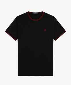 Fred Perry Twin Tipped T-shirt Black/Burn Red