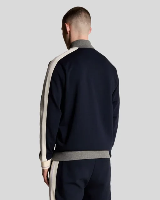 Lyle & Scott Taped Full Zip Track Top Dark Navy