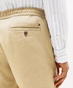 Tommy Hilfiger Harlem Relaxed Linen Blend Tapered Trousers Sandalwood