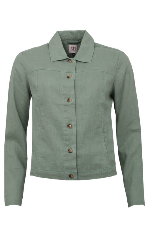 STI Linnea Linen Jacket Apple Green