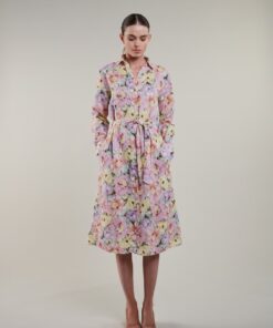 Stenströms Happy Light pink Floral Linen Dress
