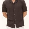 Oscar Jacobson Kirk Knitted Shirt Brown