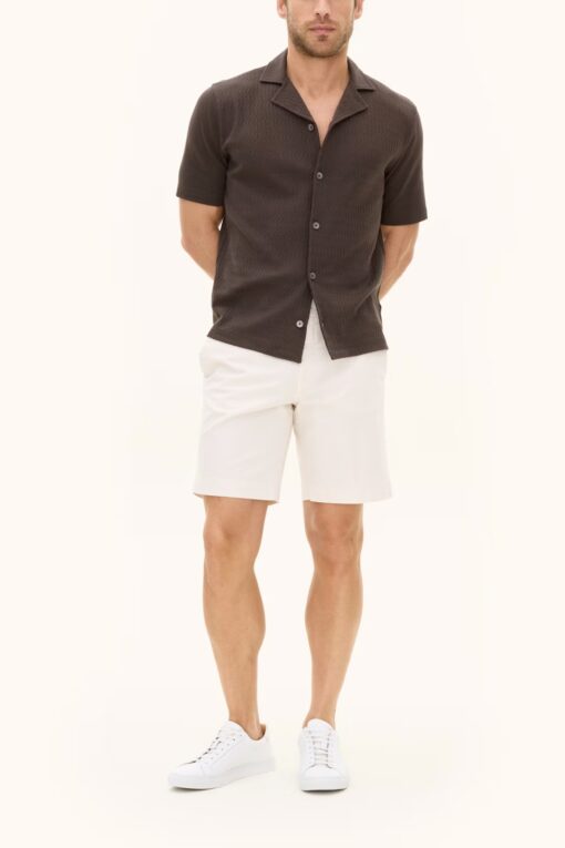 Oscar Jacobson Kirk Knitted Shirt Brown