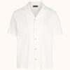 Oscar Jacobson Kirk Knitted Shirt White