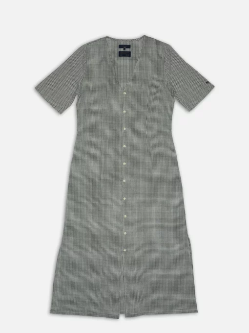 Nudie Jeans Lollo Check Indigo Dress Blue