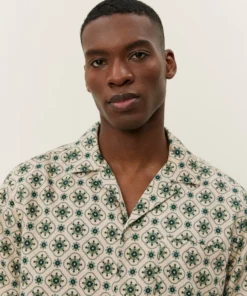 Les Deux Lukas AOP Tapestry SS Shirt Ivory