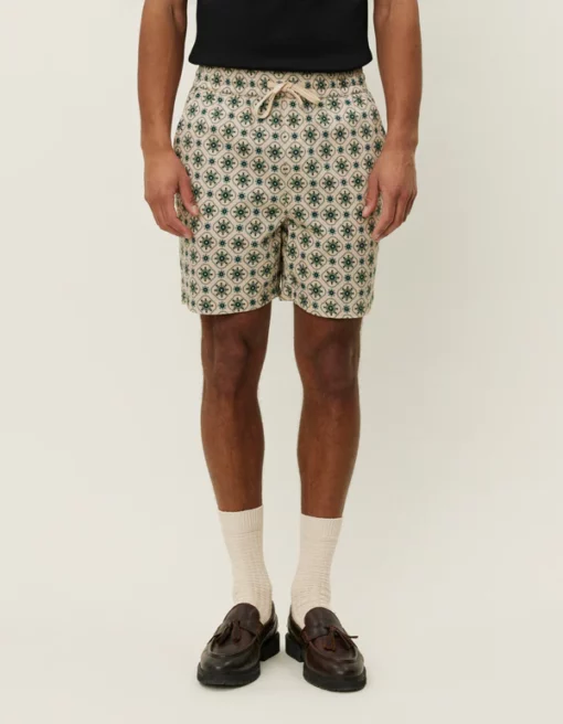 Les Deux Otto AOP Tapestry Shorts Ivory