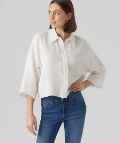 Vero Moda Natali Crop Shirt White