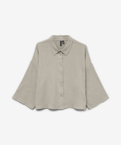 Vero Moda Natali Crop Shirt Silver Lining