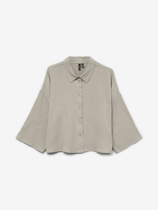 Vero Moda Natali Crop Shirt Silver Lining