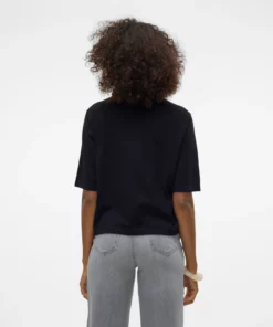 Vmsilje Oversized Short Sleeve Pullover Black