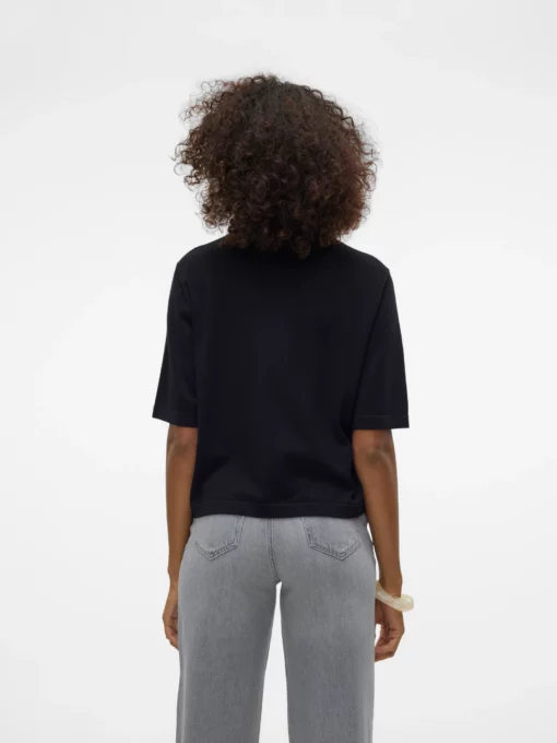 Vmsilje Oversized Short Sleeve Pullover Black