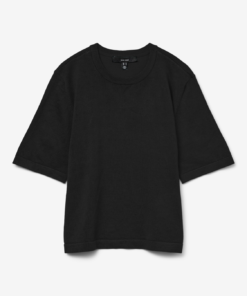 Vmsilje Oversized Short Sleeve Pullover Black