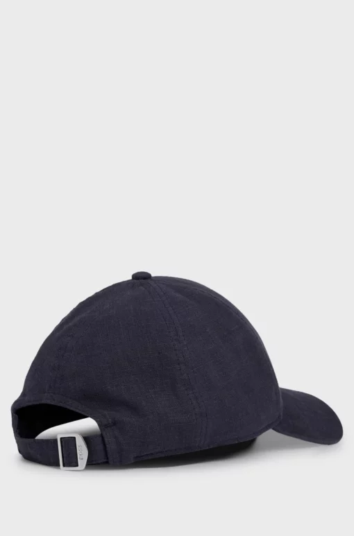 Boss Zed Linen Hat Dark Blue