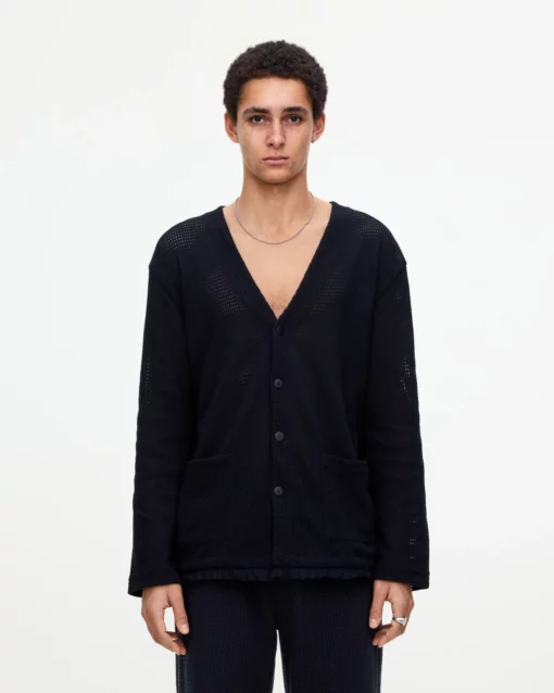 OAS Net Cardigan Nero