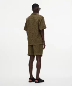 OAS Verve Palmer Crochet Shirt Pine