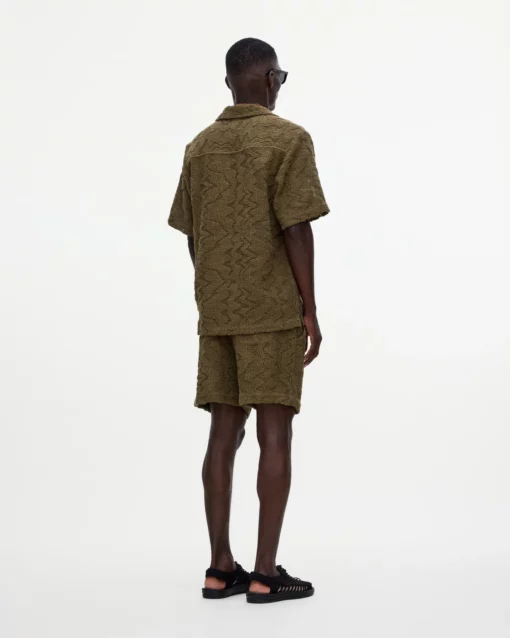 OAS Verve Palmer Crochet Shirt Pine
