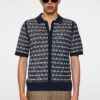 J.Lindeberg Rolando Logo Jacquard Polo JL Navy