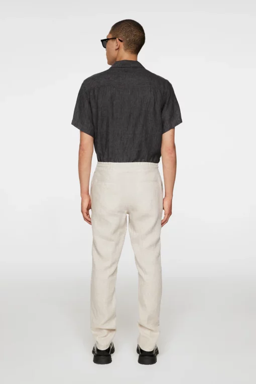 J.Lindeberg Soren Drape Linen Pants Moonbeam